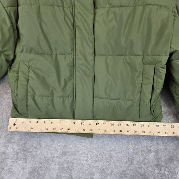 American Eagle Jacket Womens Small Green Hooded Puffer Coat Winter Warm - Picture 5 of 12
